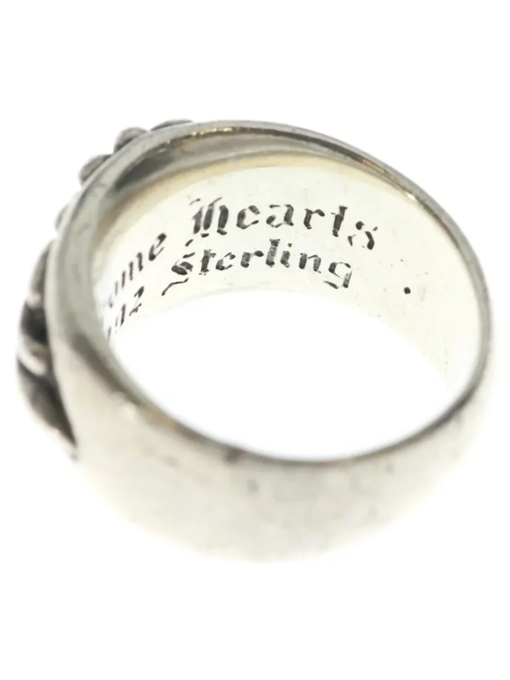 Chrome Hearts Flrl Floral Cross Ring Silver